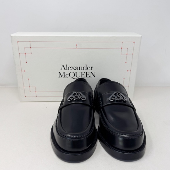 Alexander McQueen Black Slip-On Loafers - Picture 1 of 9